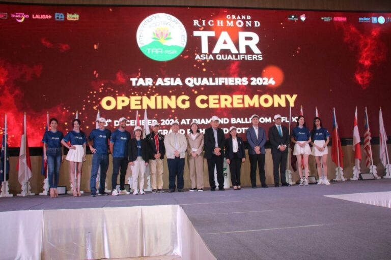 กลุ่มบริษัท RICHMOND HOSPITALITY GROUP จัดพิธีเปิดการแข่งขันฟุตบอลเยาวชน “TAR ASIA QUALIFIERS 2024” อย่างเป็นทางการ