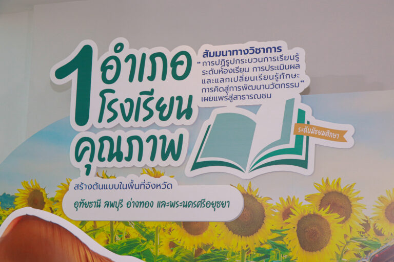 โครงการ 1อำเภอ 1โรงเรียนคุณภาพ ระดับมัธยมศึกษา “การปฏิรูปกระบวนการเรียนรู้ระดับห้องเรียน การประเมินผล และแลกเปลี่ยนเรียนรู้ทักษะการคิดสู่การพัฒนานวัตกรรม” สร้างต้นแบบในพื้นที่จังหวัดลพบุรี อุทัยธานี อ่างทอง และพระนครศรีอยุธยา