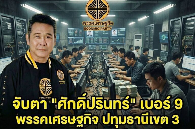 จับตา “ศักดิ์ปรินทร์” เบอร์ 9 พรรคเศรษฐกิจ ปทุมธานีเขต 3 ประกาศสัตยาบันล้างบางทุนสีเทา-คอร์รัปชัน ยึดถือความสัตย์ซื่อเป็นเดิมพัน